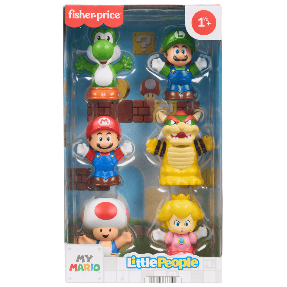 Fisher-Price Little People Super Mario Figure Pack for Preschool Mario Fans and Collectors