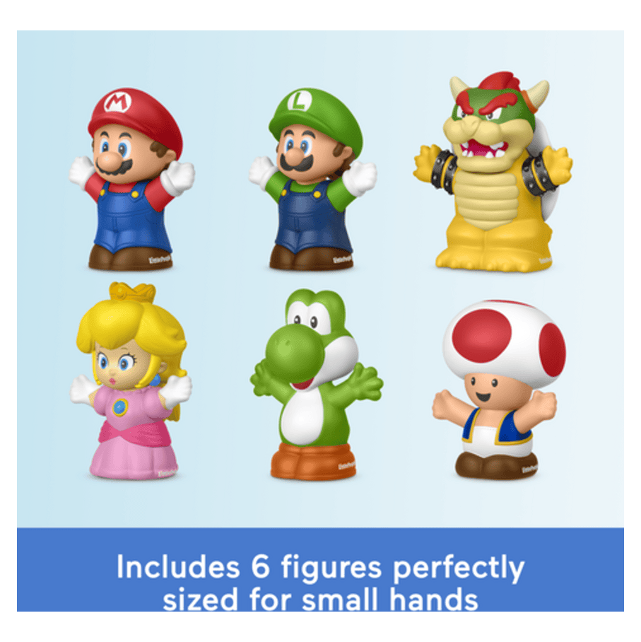 Fisher-Price Little People Super Mario Figure Pack for Preschool Mario Fans and Collectors