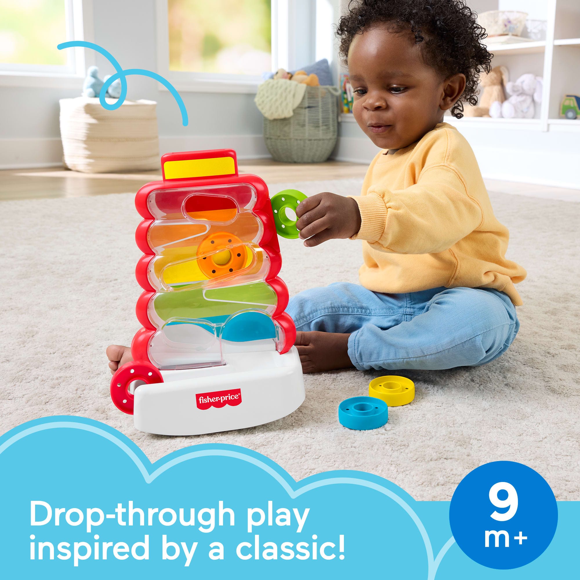 Fisher-Price Rock-A-Stack Drop-Through Stacking Toy For Early Learning Development