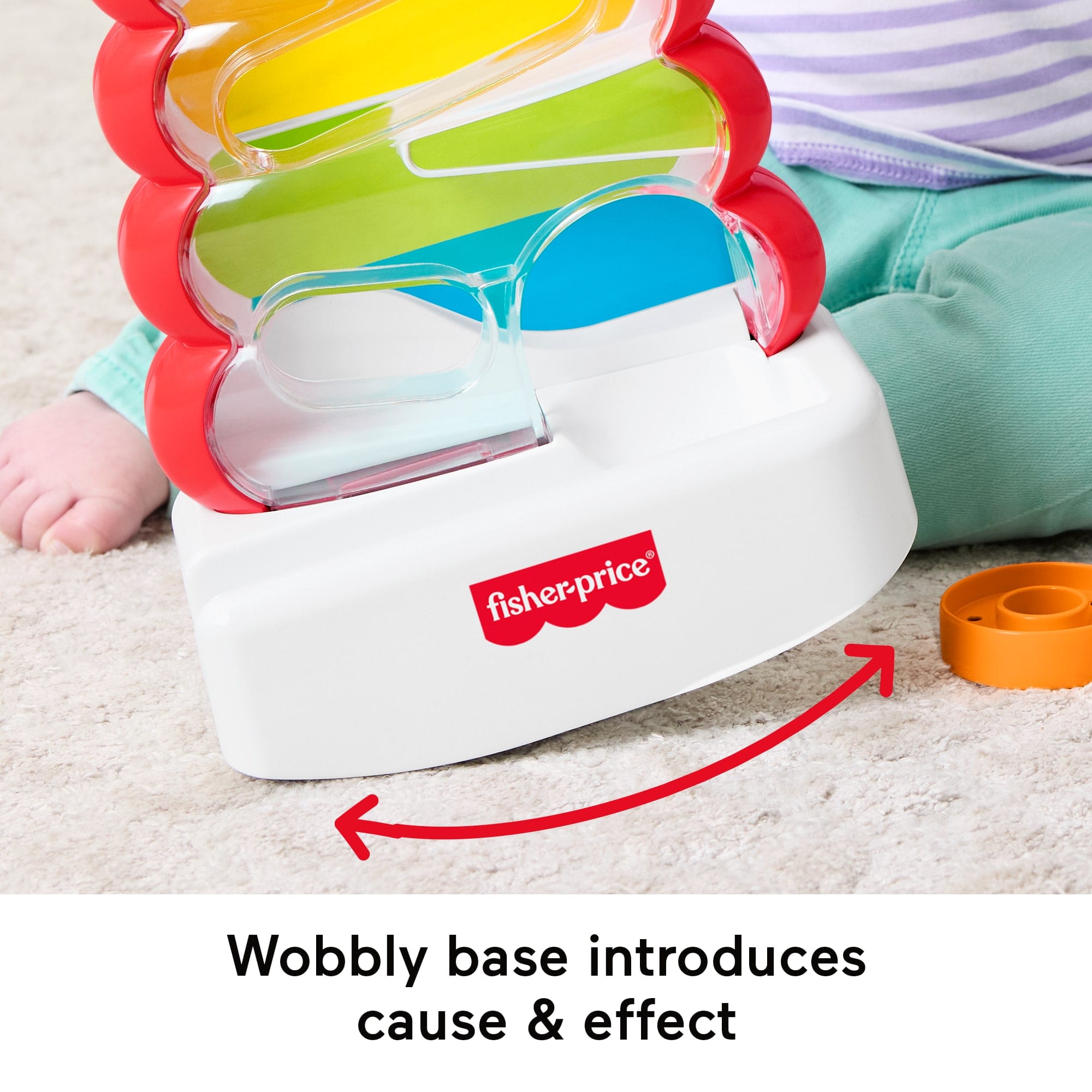 Fisher-Price Rock-A-Stack Drop-Through Stacking Toy For Early Learning Development