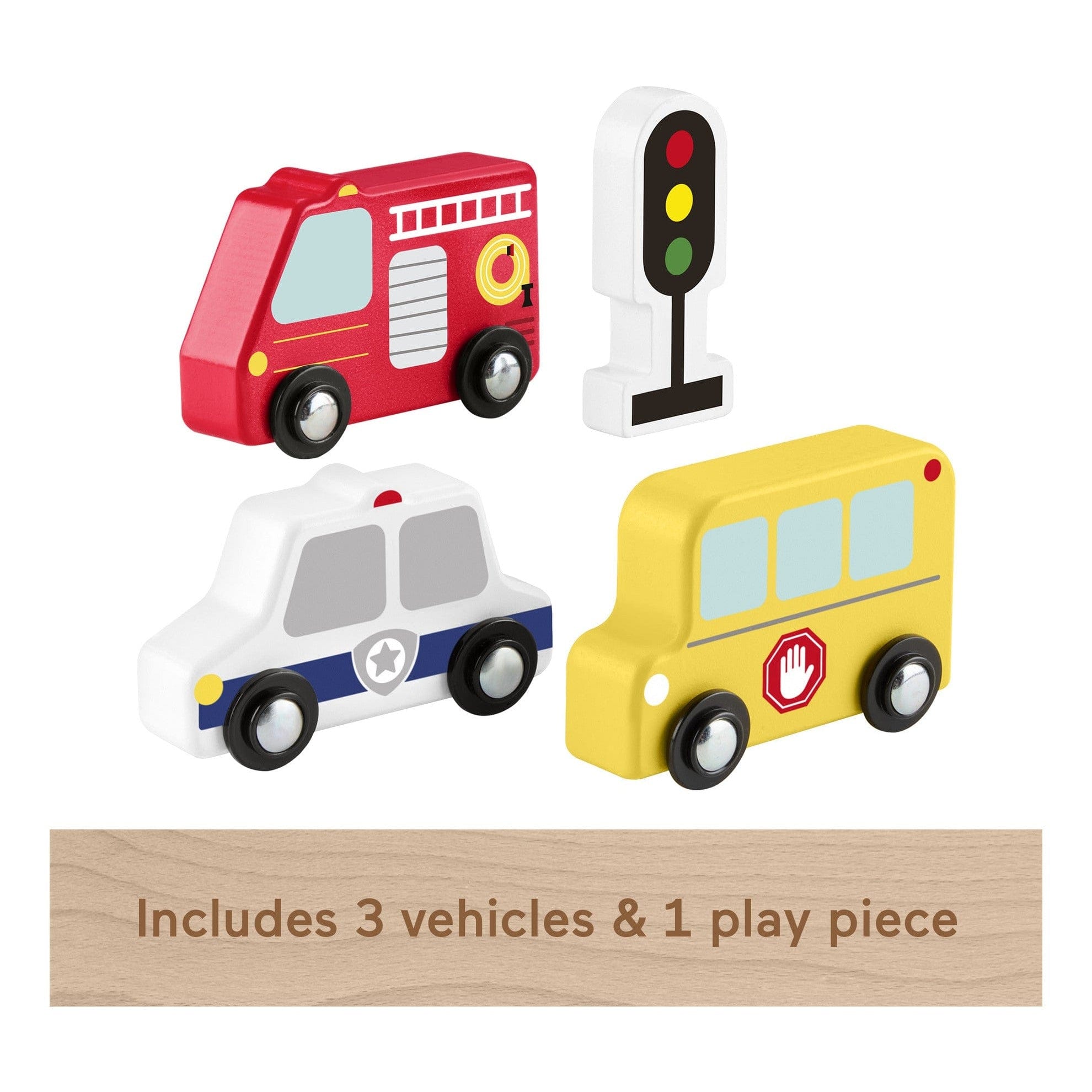 Fisher Price Wooden Small Vehicle Set of Five