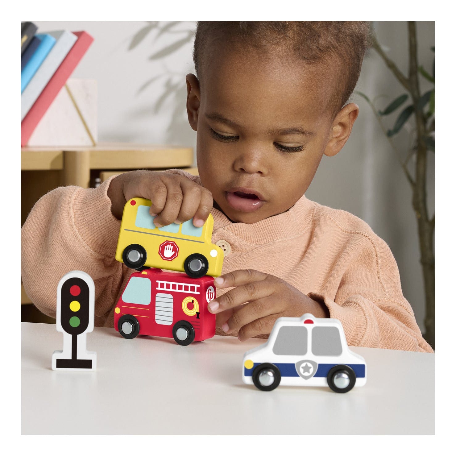 Fisher Price Wooden Small Vehicle Set of Five