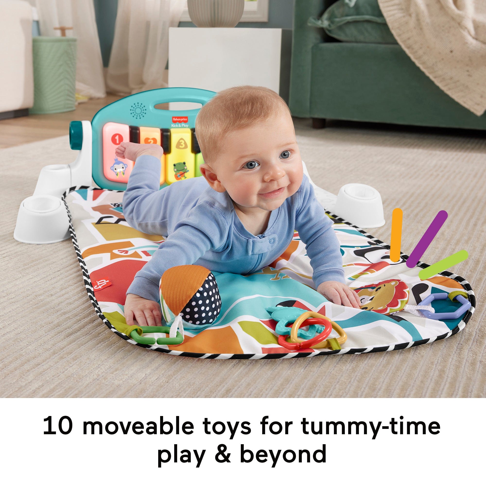 Glow And Grow Kick And Play Gym Blue 194735224104