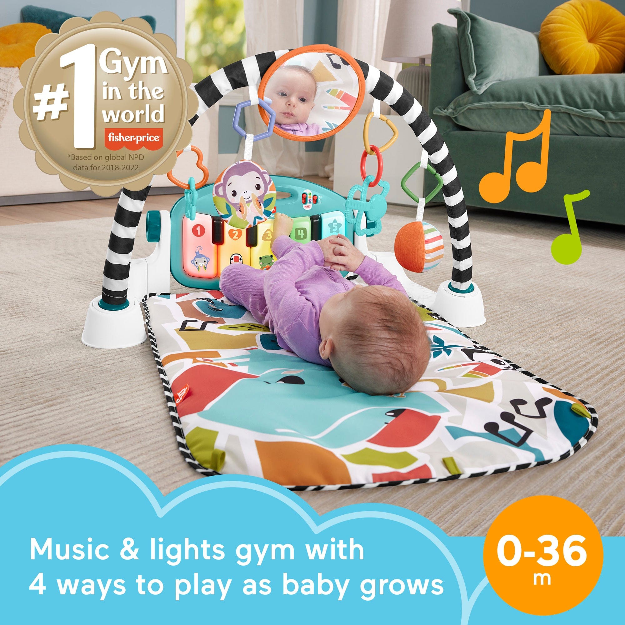 Glow And Grow Kick And Play Gym Blue 194735224104