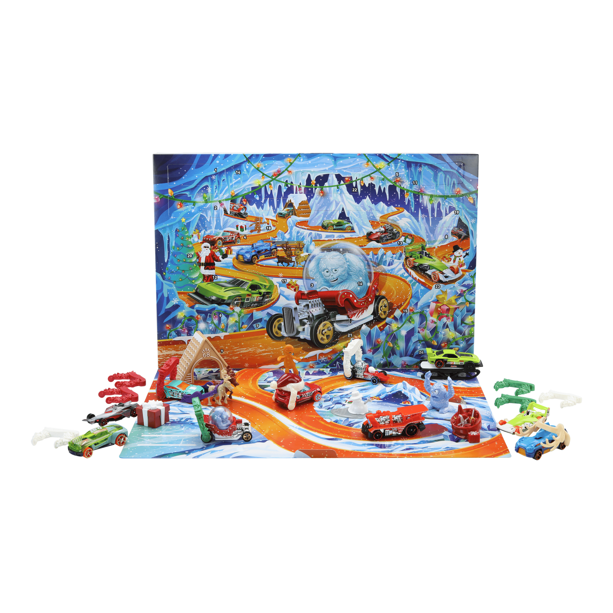 Hot Wheels 2026 Advent Calendar with 10 Cars and 24 Accessories 194735363384
