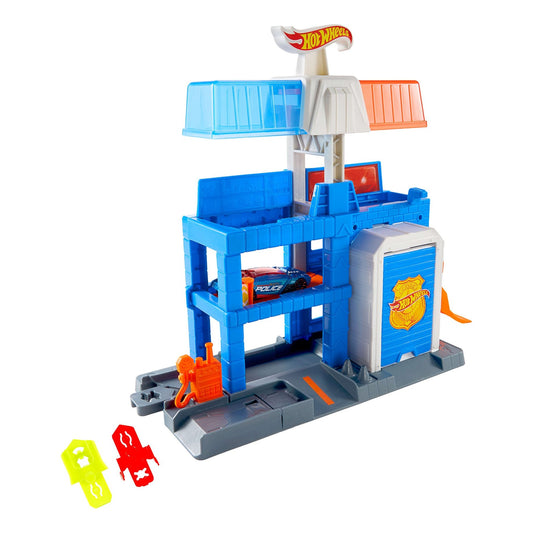 Hot Wheels City Elite Series Downtown Police Tower Skyline Edition Deluxe Playset