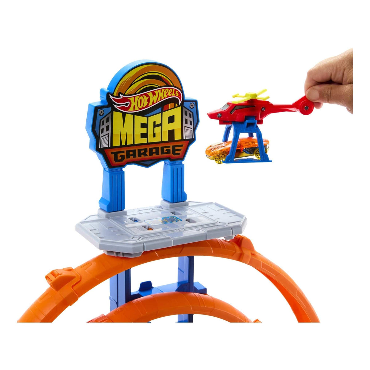 Hot Wheels City Mega Loop Garage Playset for Kids with Thrilling Adventures and Imaginative Play 194735264162