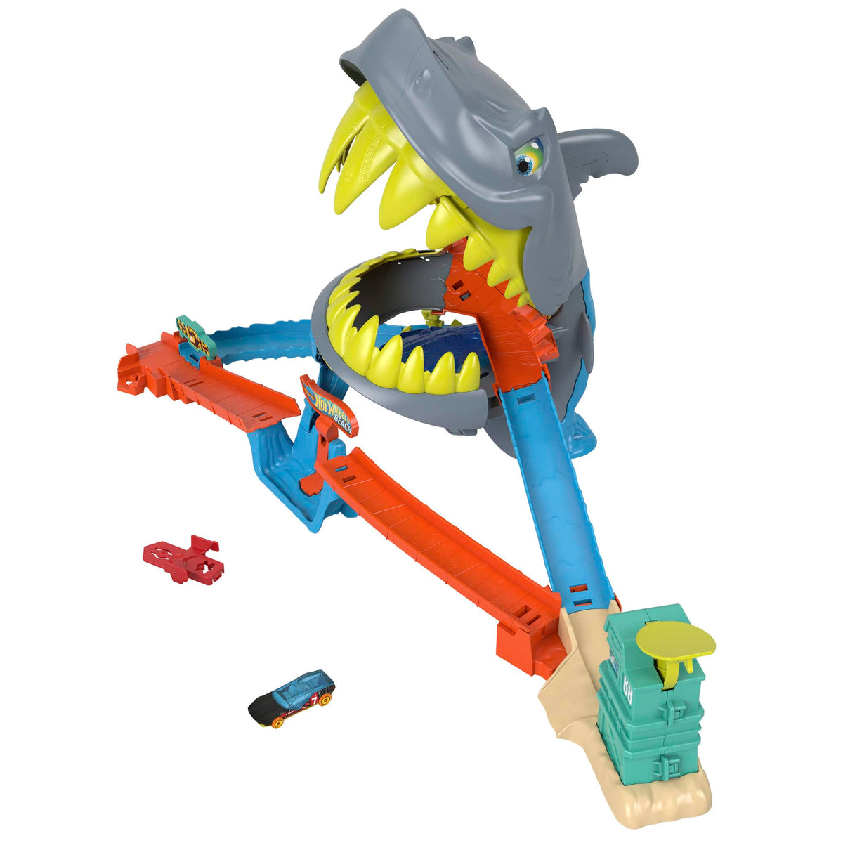 Hot Wheels City Shark Beach Survival Arena Playset