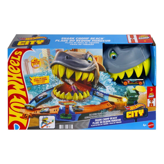 Hot Wheels City Shark Beach Survival Arena Playset