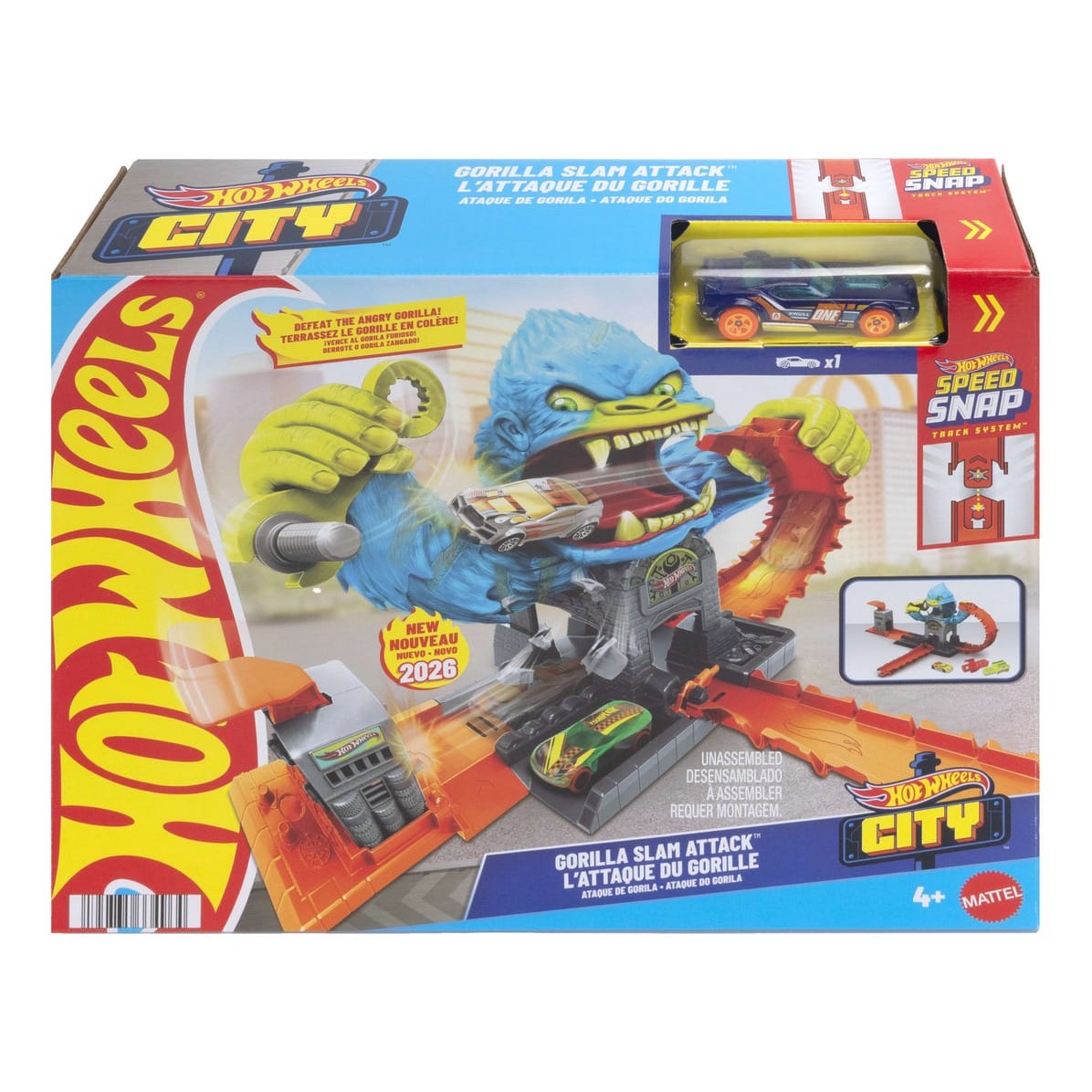 Hot Wheels City Supercharged Gorilla Repair Workshop Maintenance Centre Playset Plus