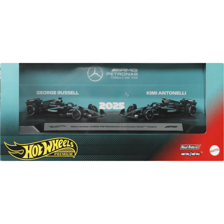 Hot Wheels Premium Formula One Grand Prix Collectors Edition Mercedes Die-Cast Set