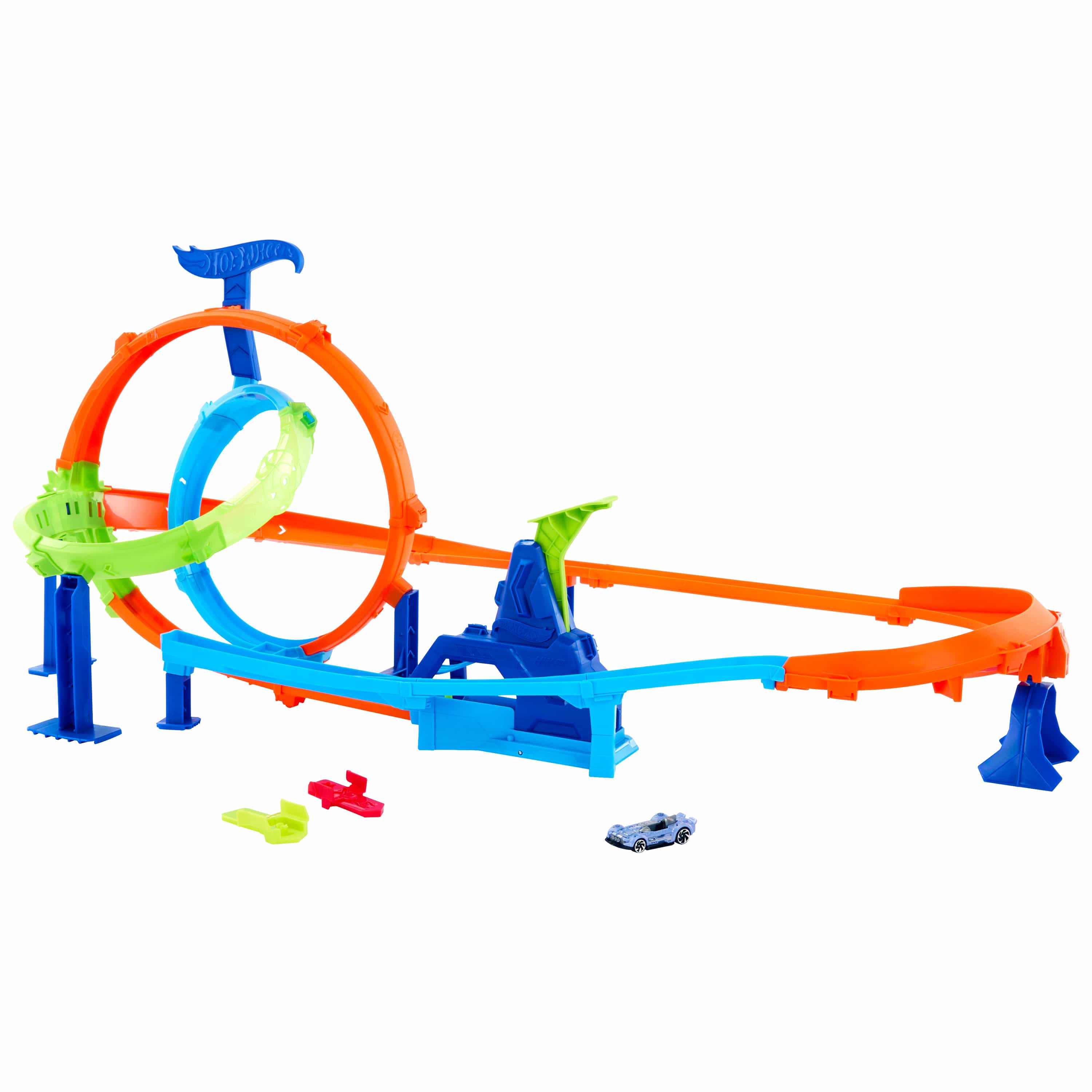 Hot Wheels Stunt Track Engineering Masterclass Rapid Launch And Crash Deluxe Playset