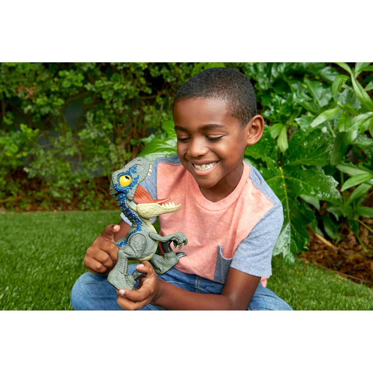 Jurassic World Mega Roar Velociraptor Blue Action Figure 194735201532