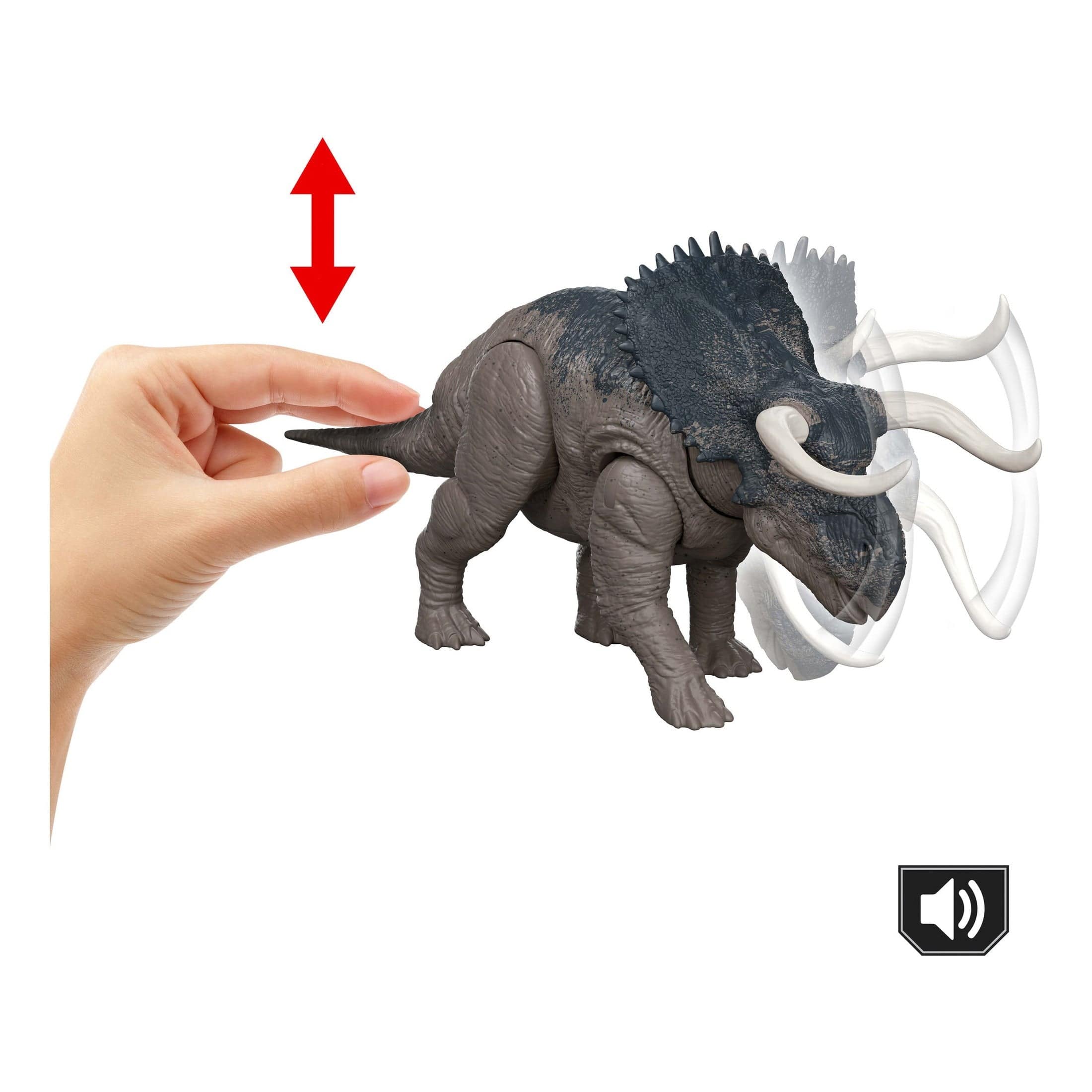 Jurassic World Saga Wild Roar Nasutoceratops Dinosaur Collectible Figure 194735310760