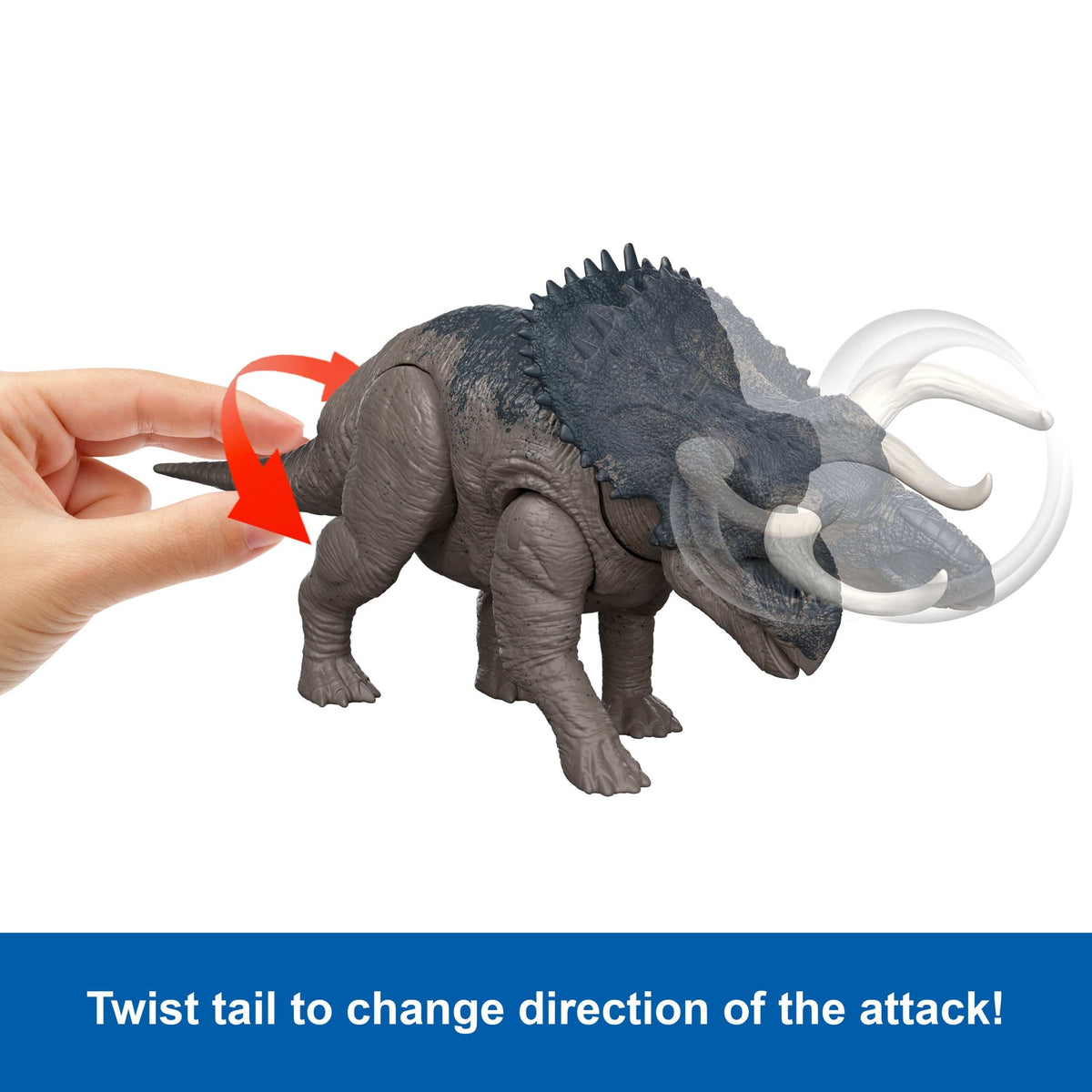Jurassic World Saga Wild Roar Nasutoceratops Dinosaur Collectible Figure 194735310760