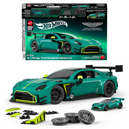 Mattel Brick Shop Hot Wheels ’24 Aston Martin Vantage GT3 Building Set