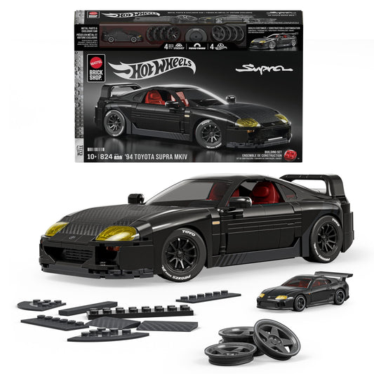 Mattel Brick Shop Hot Wheels ’94 Toyota Supra MKIV Building Set – 824 Pieces 194735349104