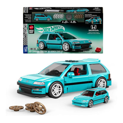 Mattel Brick Shop Hot Wheels Custom '90 Honda Civic EF Building Set 194735330546