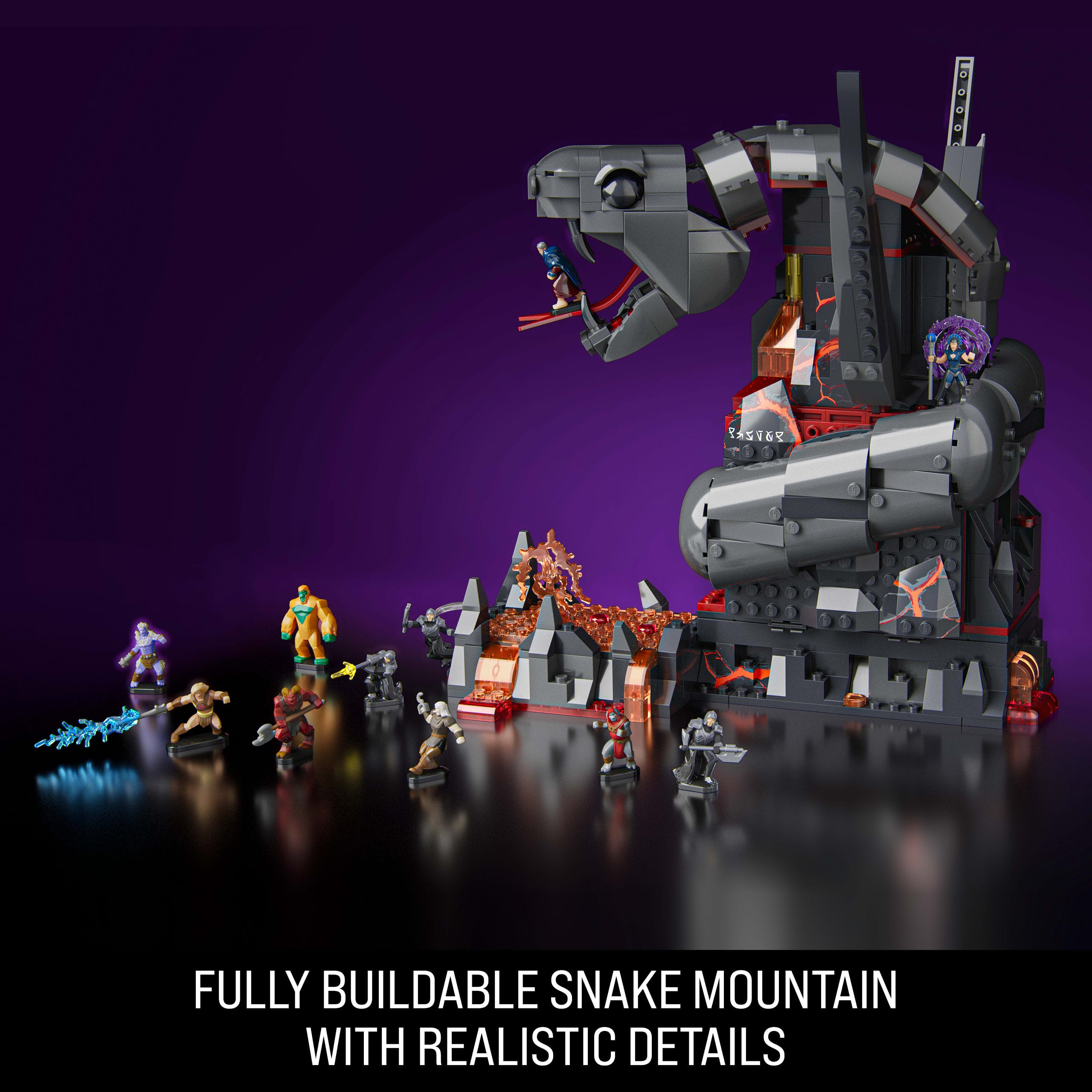Mattel Brick Shop Masters of the Universe Clash at Snake Mountain Building Set 194735372577