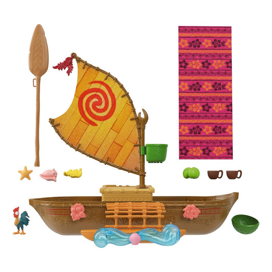 Mattel Disney Ocean Voyager Canoe Official Collectors Edition Deluxe Moana Playset