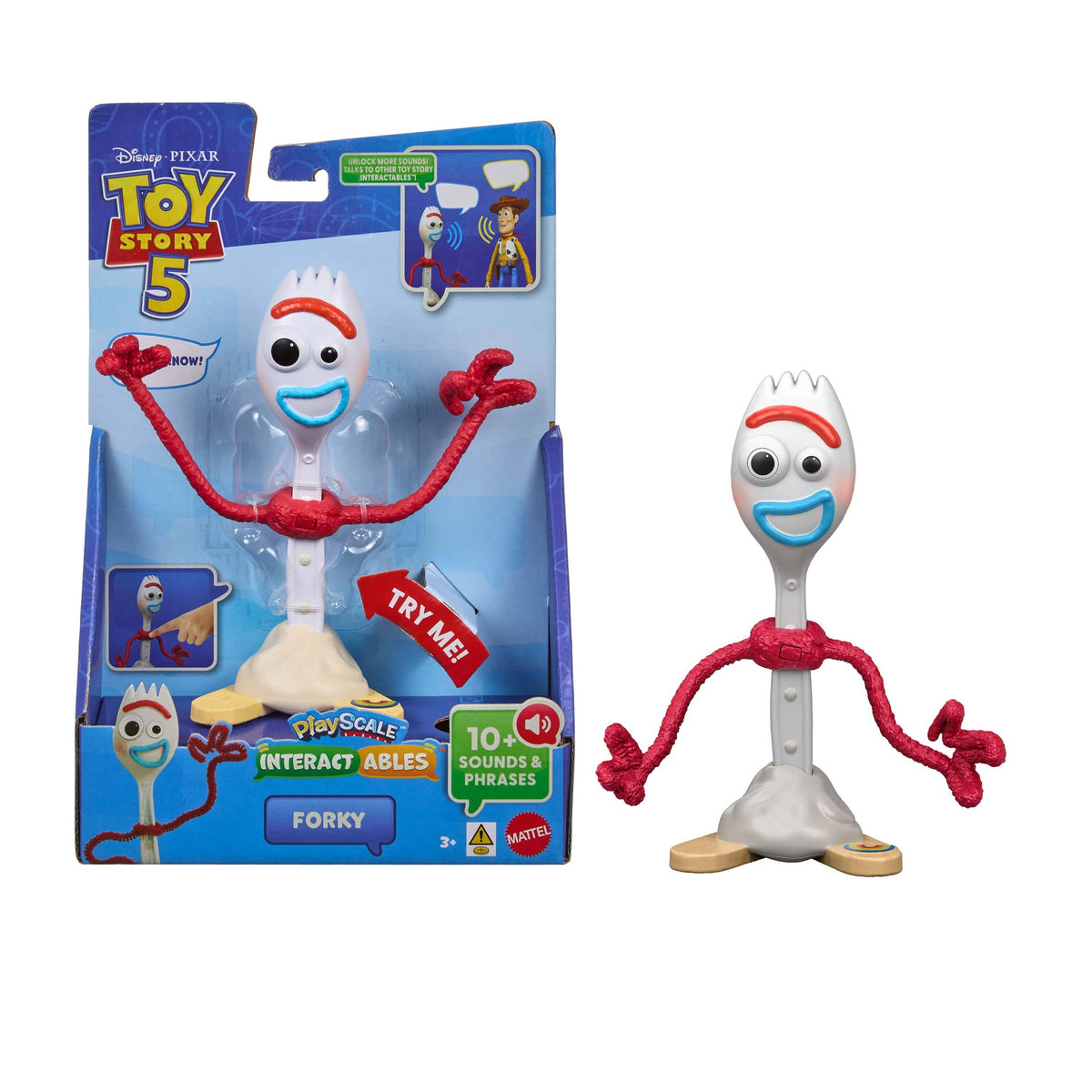 Mattel Disney Pixar Toy Story 5 Forky Interactables Talking Figure 194735356591