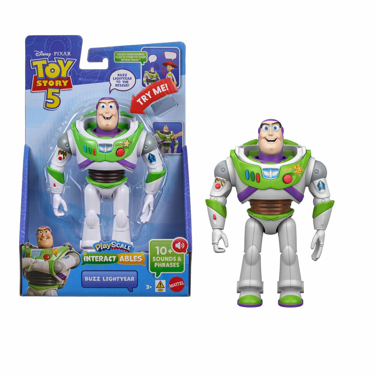 Mattel Disney Pixar Toy Story 5 Interactables Buzz Lightyear Figure 194735356638
