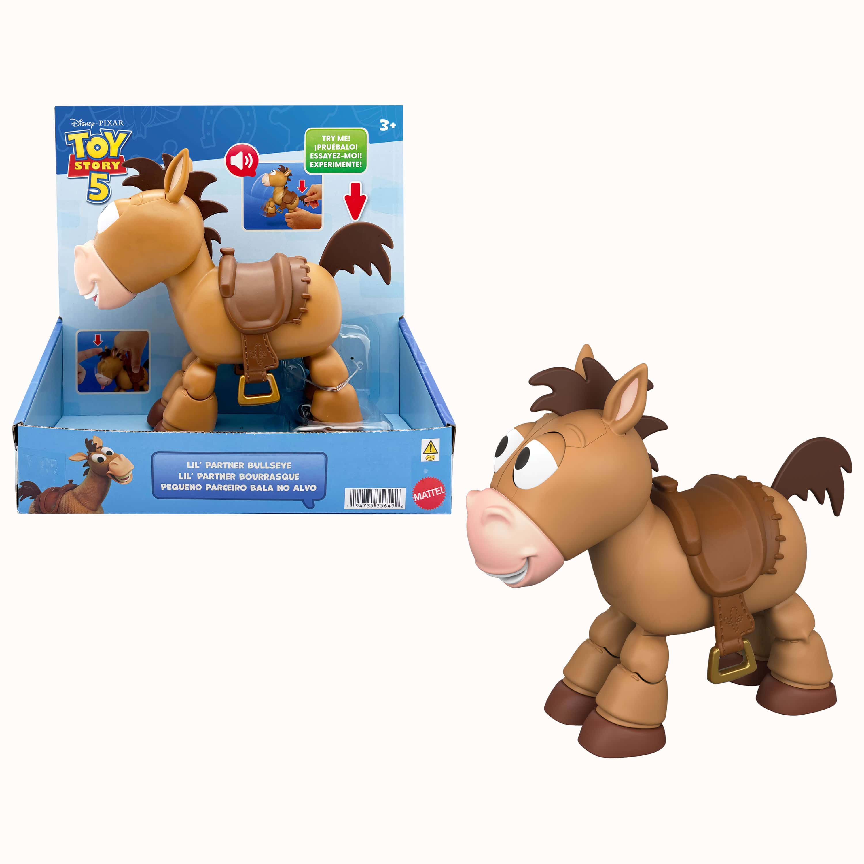 Mattel Disney Pixar Toy Story Lil' Partner Bullseye Figure with Sounds 194735356492