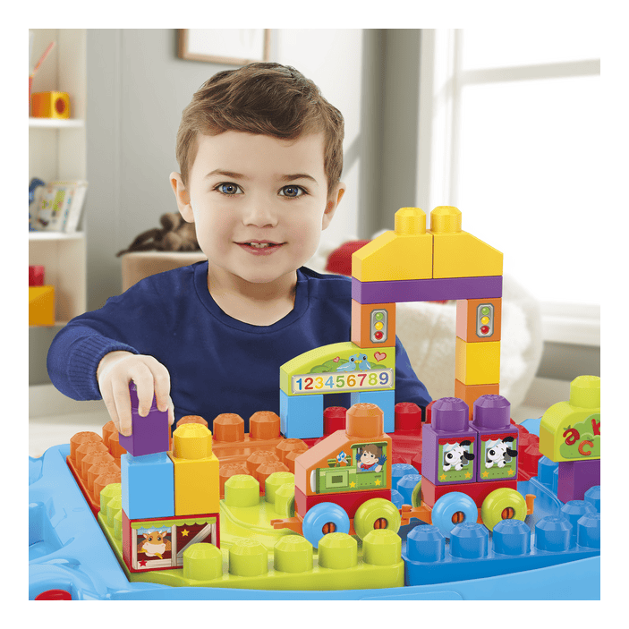 Mega Bloks Build N Learn Comprehensive Educational Activity Table For Early Learners 0065541383883