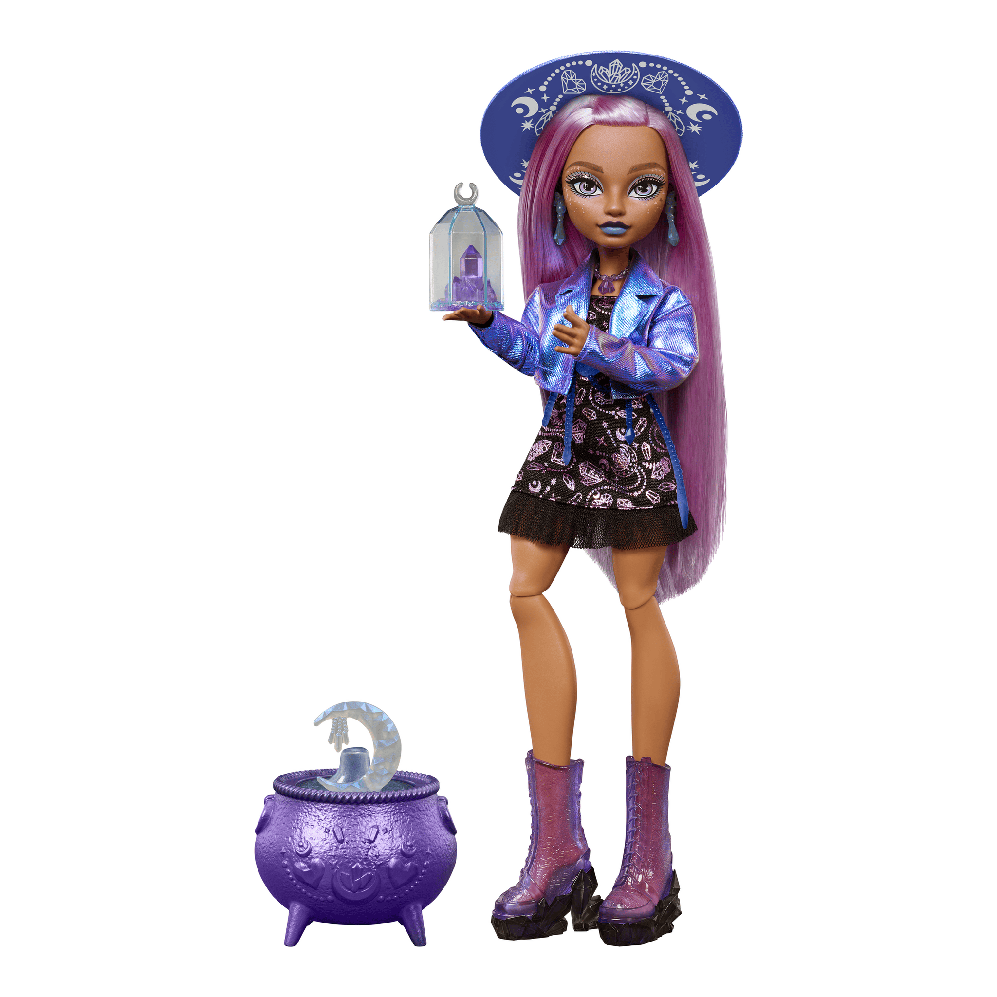 Monster High Moonspell Magic Layla Stone Crystal Witch Doll with Accessories 194735373109
