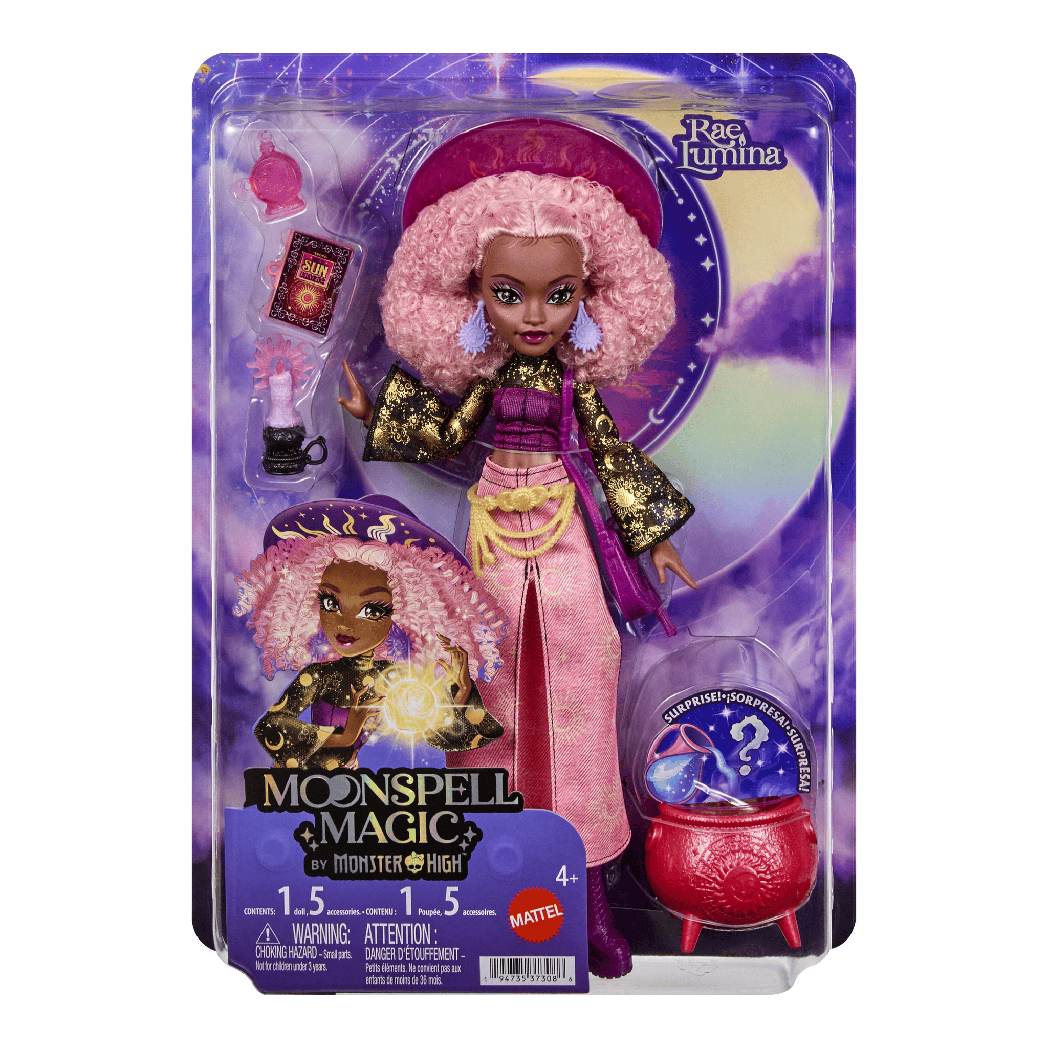 Monster High Moonspell Magic Rae Lumina Sun Witch Doll 194735373086