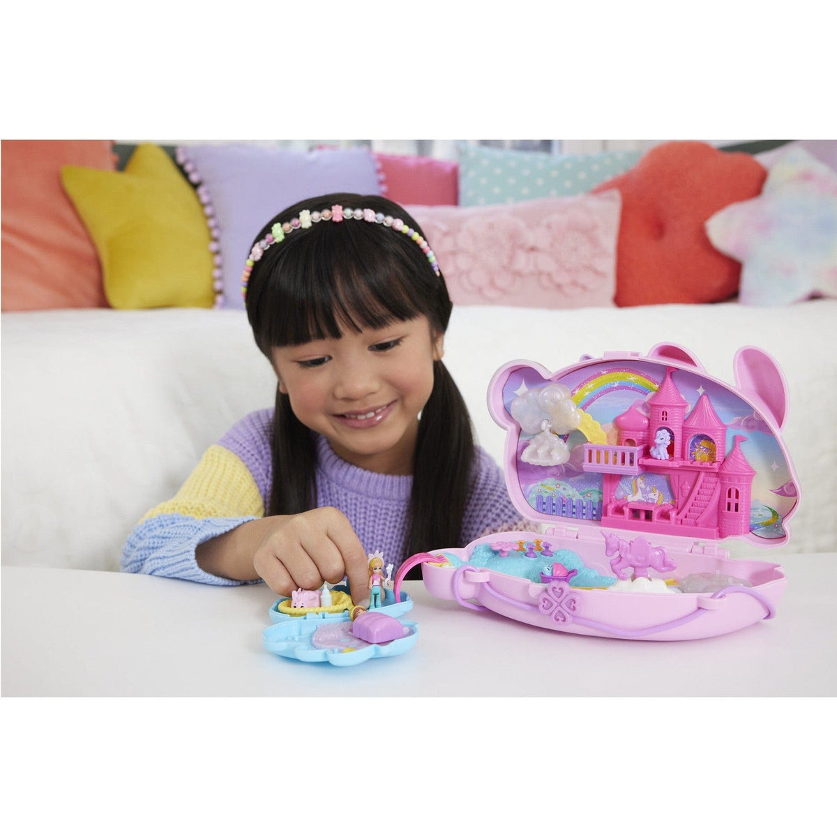 Polly Pocket Large Wearable Compact Bunny Toy for Creative Imaginative Play 194735305599
