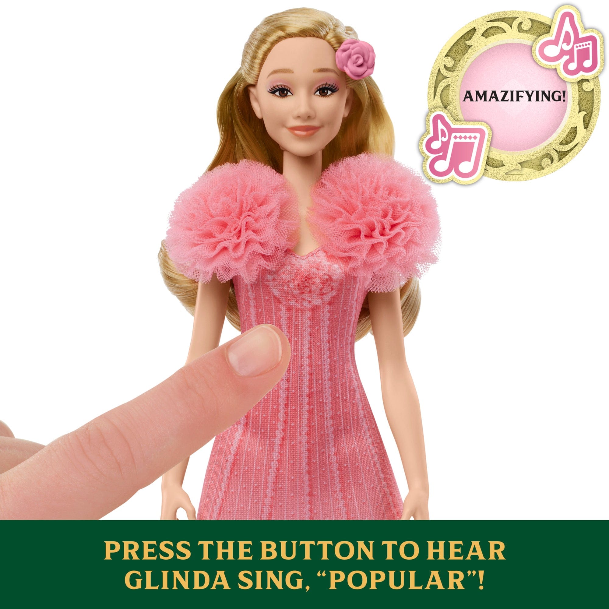 Wicked Singing Glinda Fashion Doll With Ombre Pink Dress And Accessories 194735363452