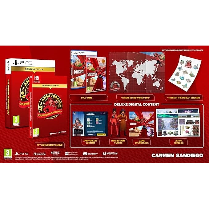 Carmen Sandiego 40th Anniversary Edition Nintendo Switch (Game Cartridge) Action Game 5016488142526