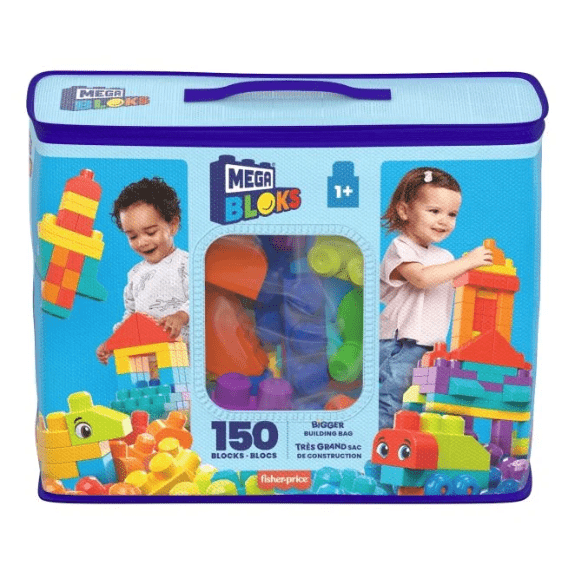 Mega Bloks: Bigger Building Bag 150 Pieces 194735072521