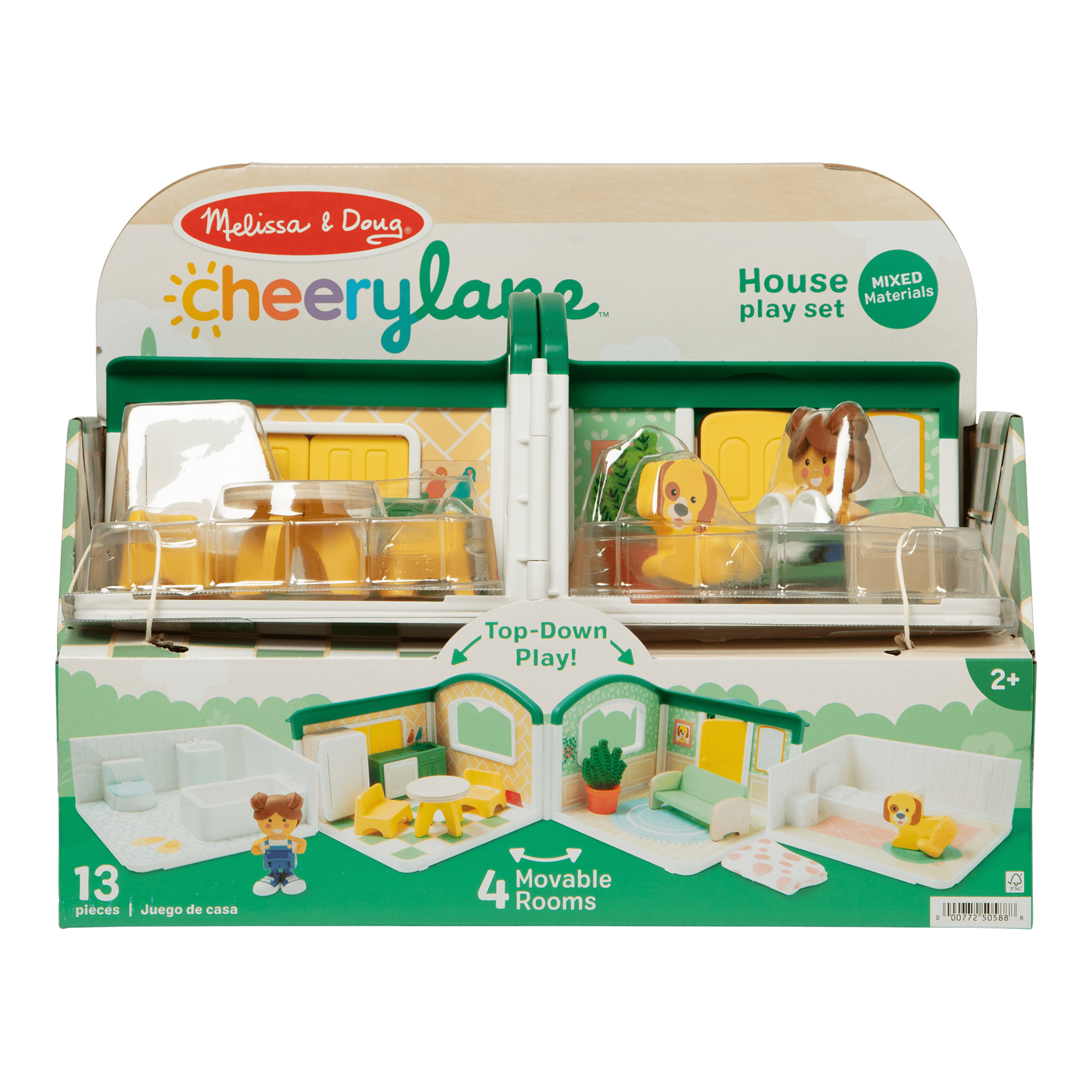 Melissa & Doug Cheery Lane House Wooden Play Set with Figures