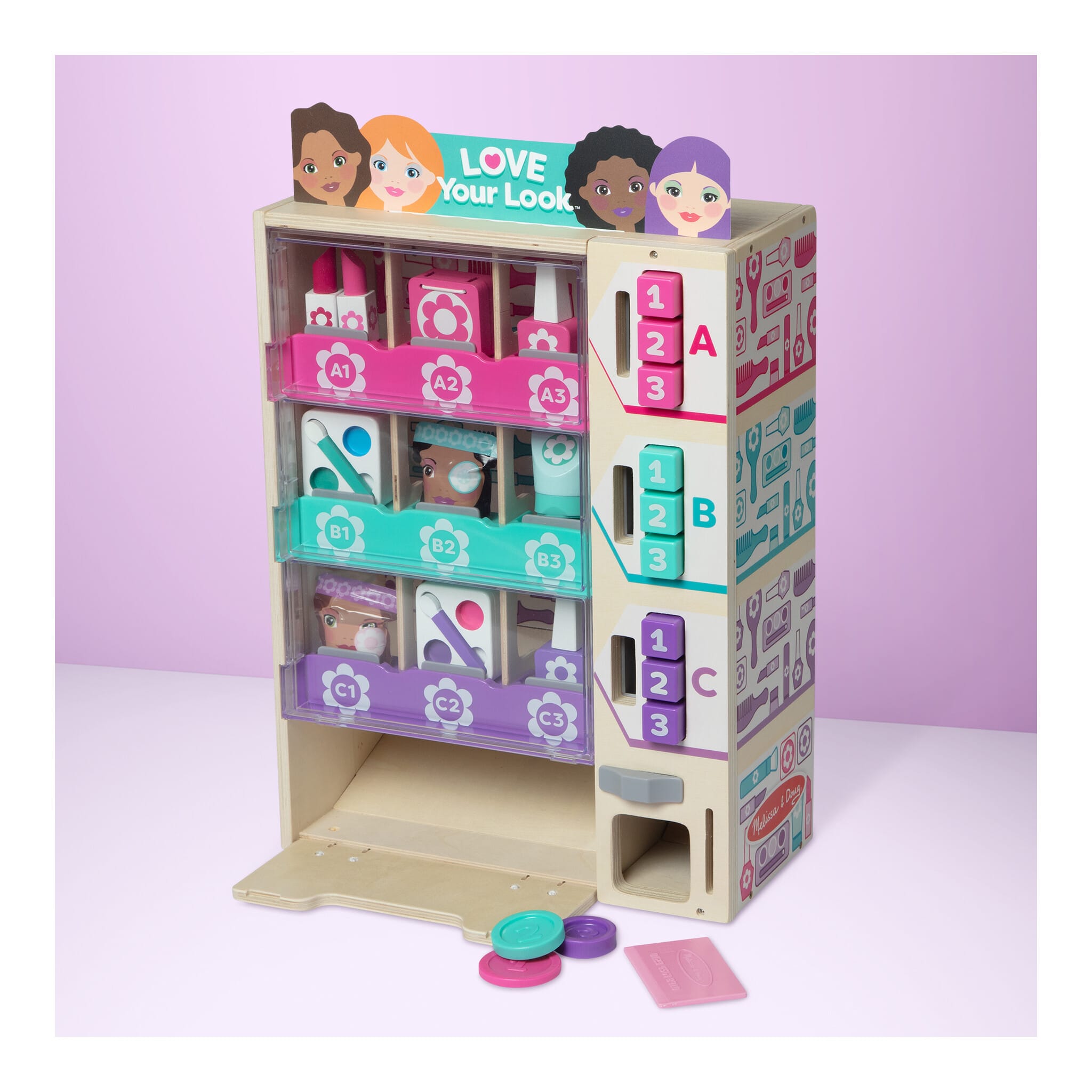 Melissa & Doug Sort, Stock & Select Beauty Kiosk Play Set 681147009493
