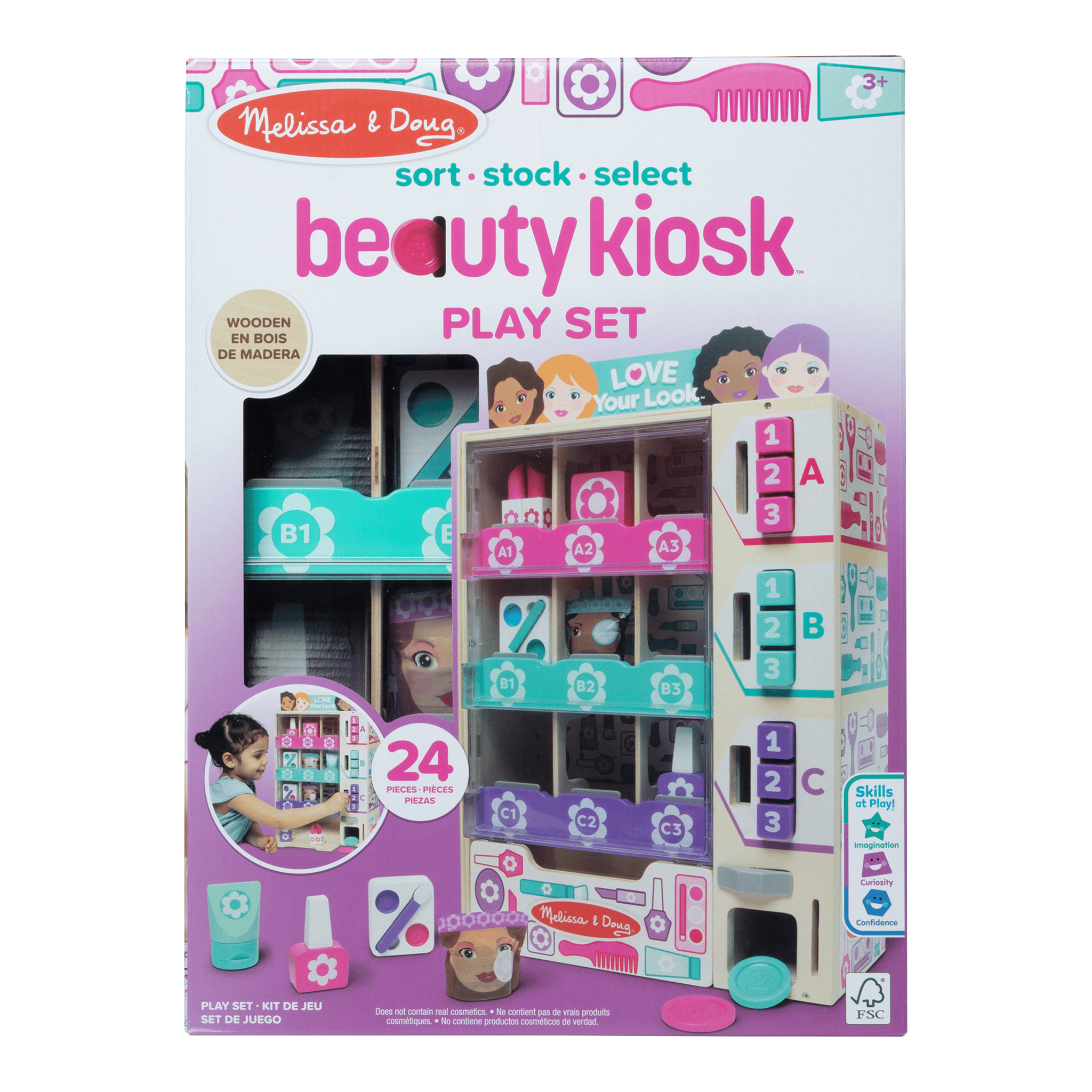 Melissa & Doug Sort, Stock & Select Beauty Kiosk Play Set 681147009493