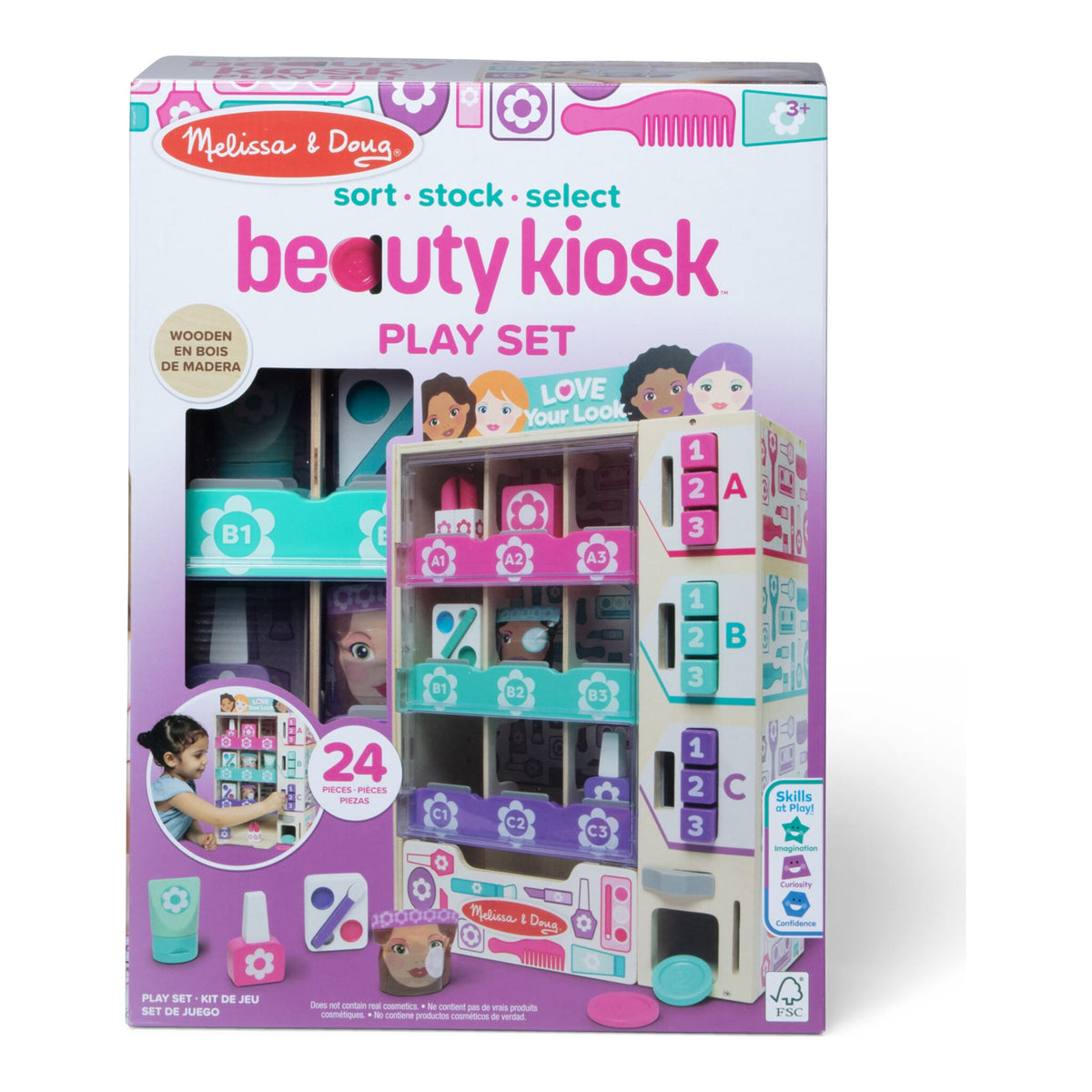 Melissa & Doug Sort, Stock & Select Beauty Kiosk Play Set 681147009493