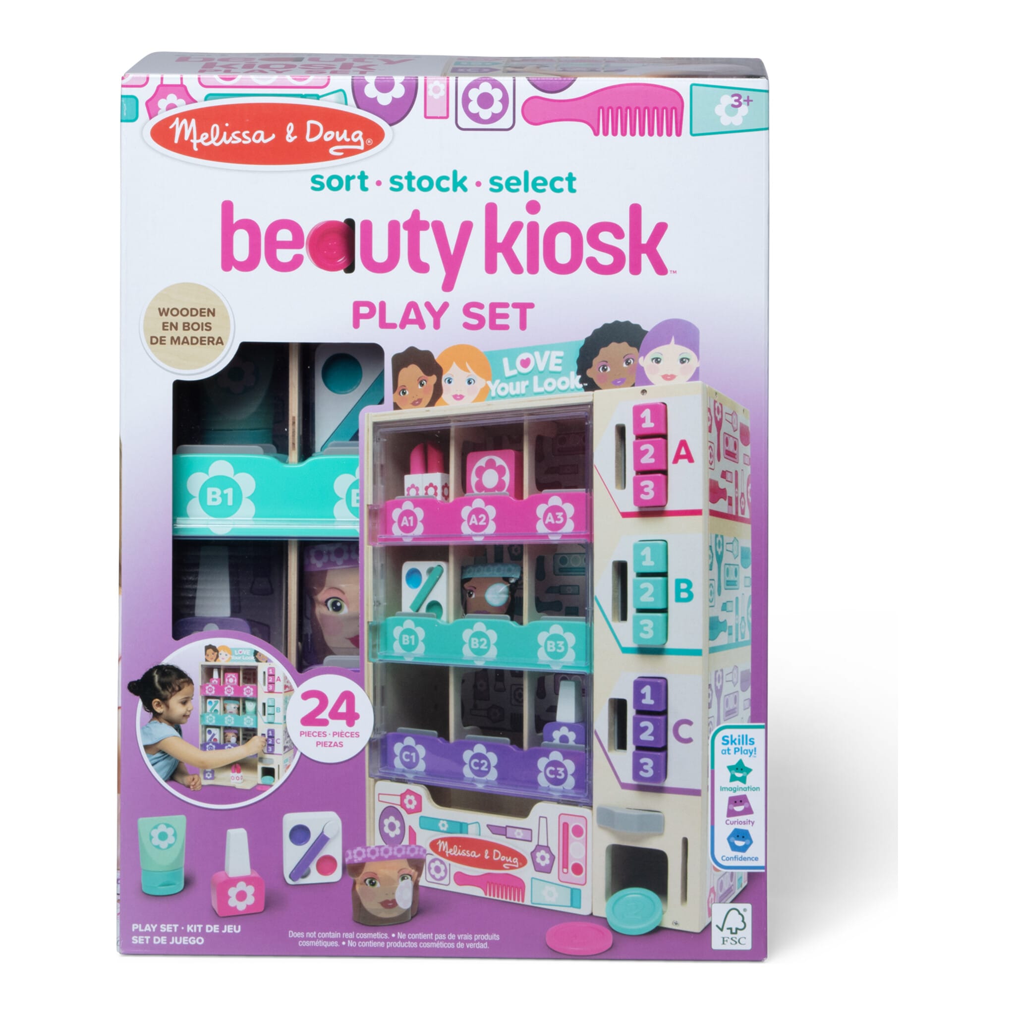 Melissa & Doug Sort, Stock & Select Beauty Kiosk Play Set 681147009493
