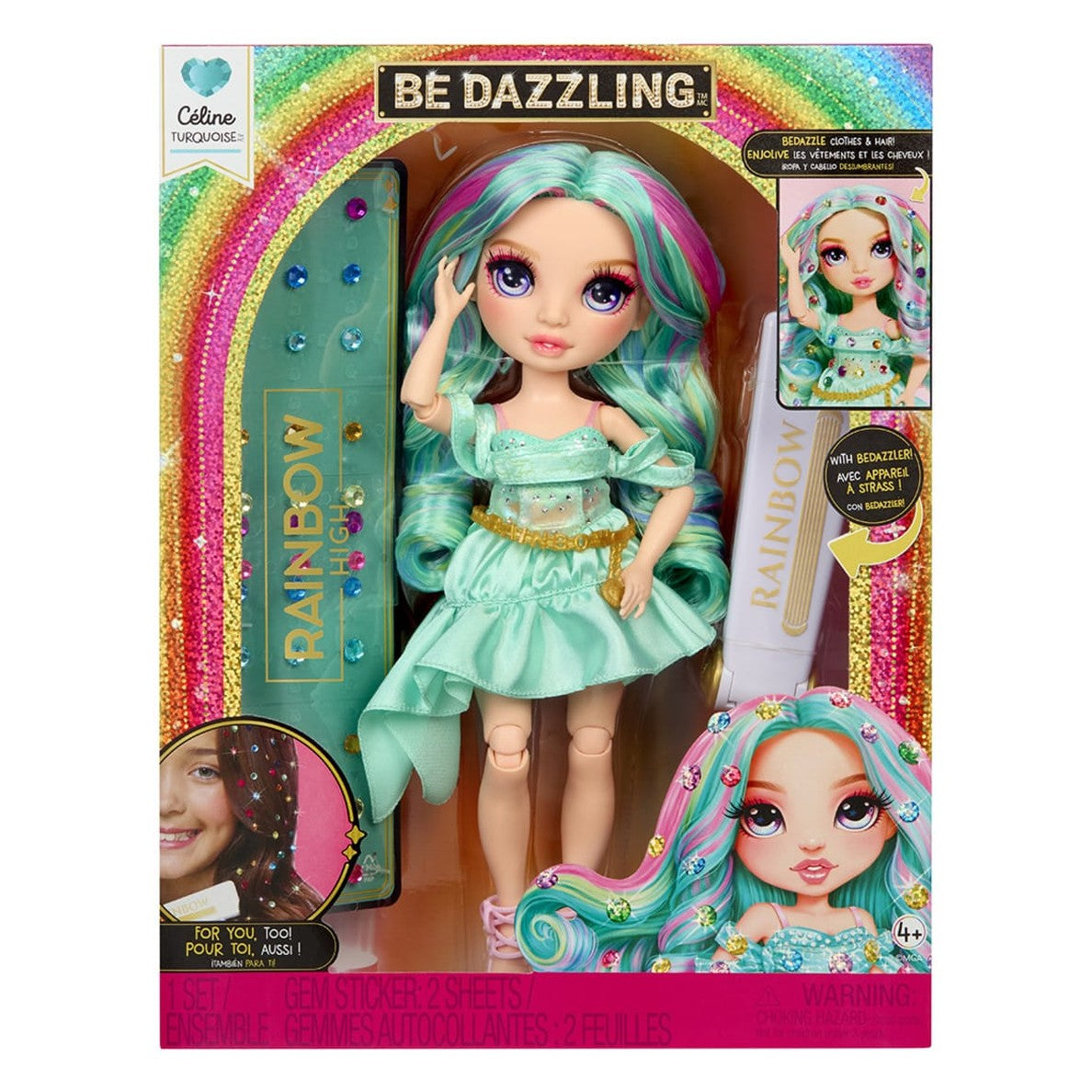 Rainbow High Be Dazzling Celine Turquoise Fashion Doll with Bedazzling Tool 35051597827