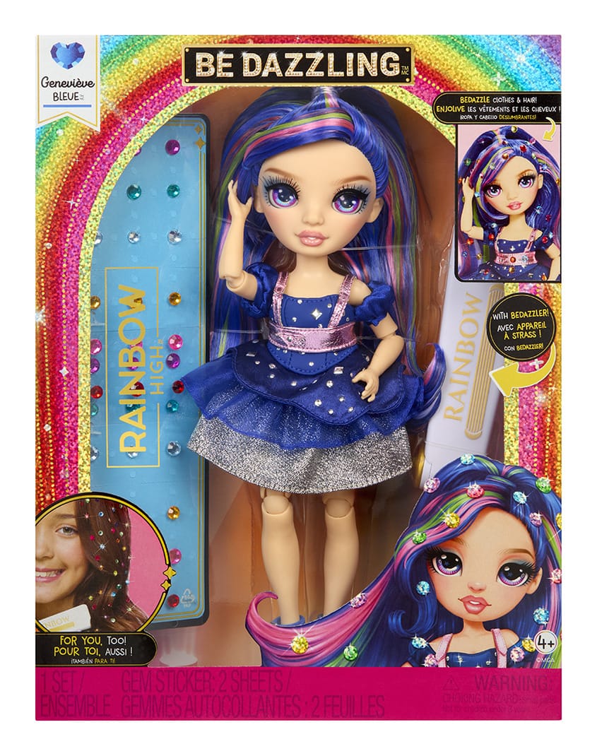 Rainbow High Be Dazzling Genevieve Bleue Fashion Doll with Bedazzling Tool 35051597810