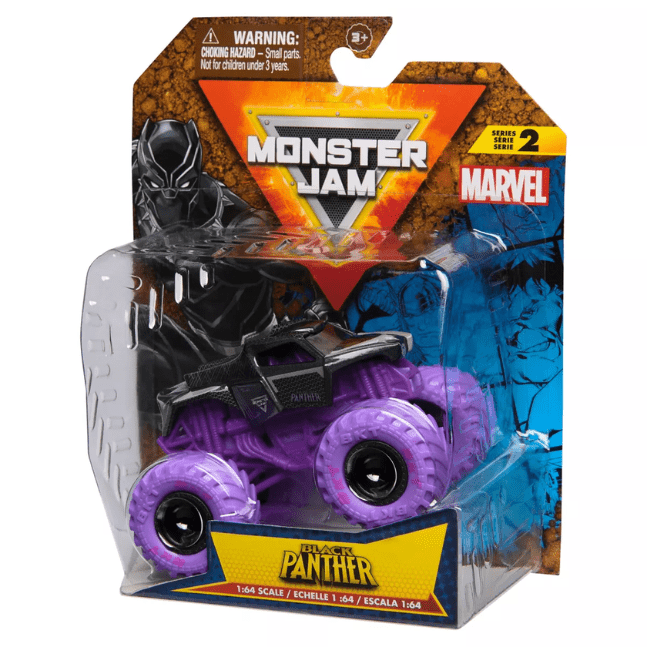 Monster Jam: 1:64 Die-Cast Marvel Series 2 - Black Panther 681147014763