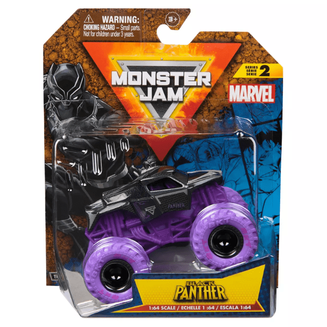 Monster Jam: 1:64 Die-Cast Marvel Series 2 - Black Panther 681147014763