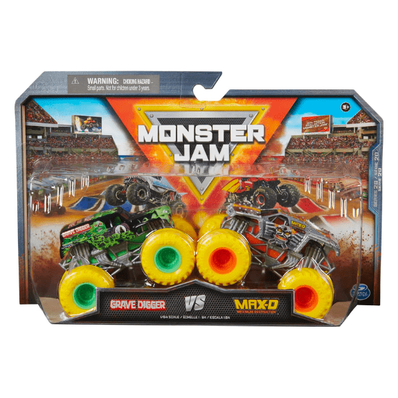 Monster Jam: 1:64 Die-Cast Trucks 2 Pack - Grave Digger vs Max-D 778988380574