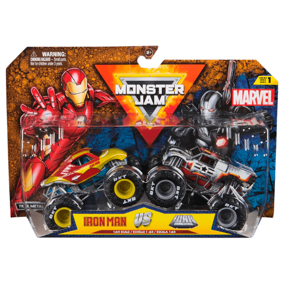 Monster Jam: 1:64 Die-Cast Trucks 2 Pack - Iron Man vs War Machine 681147026445