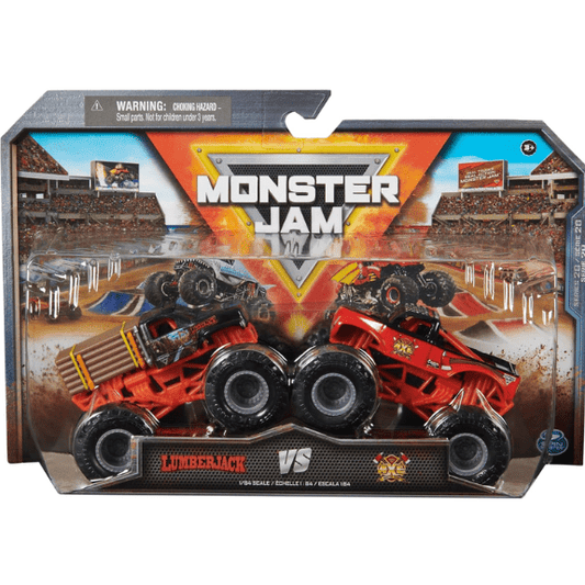 Monster Jam: 1:64 Die-Cast Trucks 2 Pack - Lumberjack vs Axe Fire Truck 778988380574