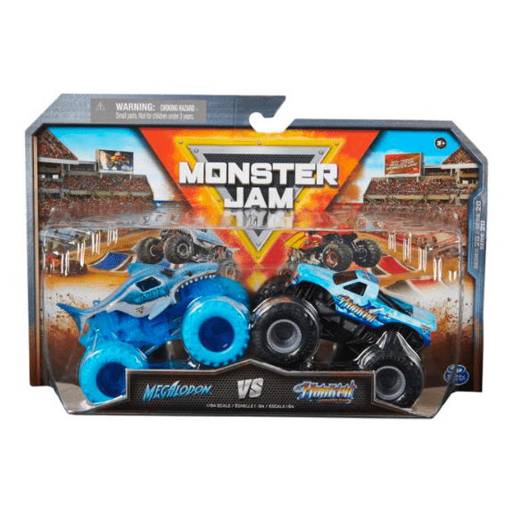 Monster Jam: 1:64 Die-Cast Trucks 2 Pack - Megalodon vs Hooked 778988380574