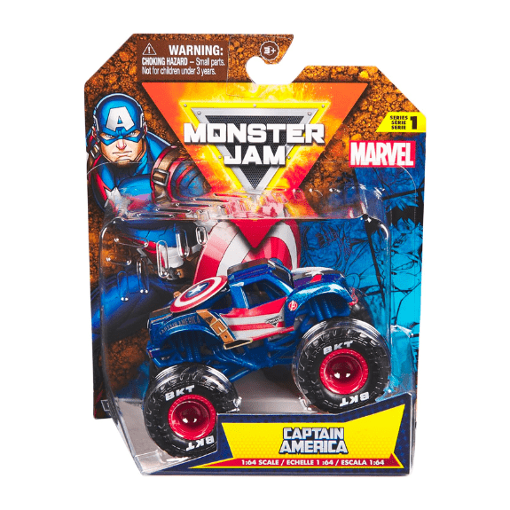 Monster Jam: 1:64 Die-Cast Trucks - Captain America 681147014763