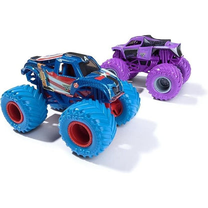 Monster Jam 1:64 Marvel Die Cast 2 Pack - Captain America vs Black Panther 681147026445