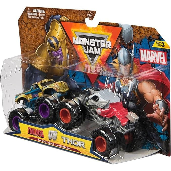 Monster Jam 1:64 Marvel Die Cast 2 Pack - Thanos vs Thor 681147026445